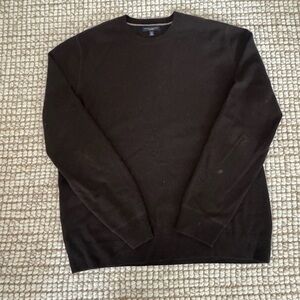 Banana Republic Men's Chocolate Brown 100% Cashmere Crewneck Sweater